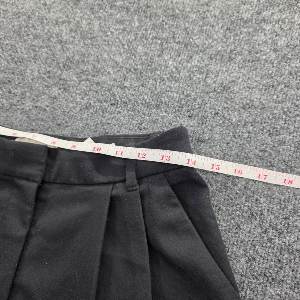 Abercrombie & Fitch Sloane Tailor Pants Curve Love Wide Leg Pleated 6L 28 Black - Picture 8 of 11
